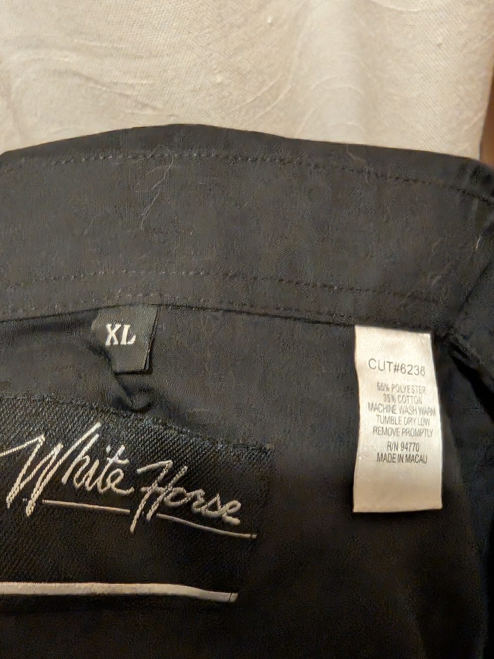 White Horse Black Western Shirt with Gold Scorpion Embroidery Size XL Snap - Picture 14 of 15